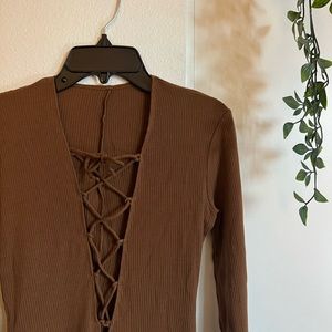 BROWN Reformation Dress